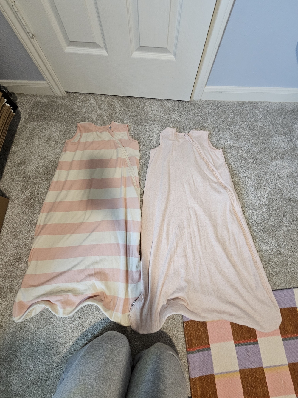 Bundle Of 2 Burts Bees Sleepsacks, Size 18-24 Months 100% Organic Cotton